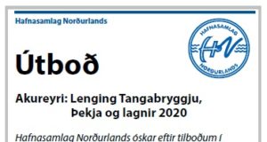 21.02.2020 Akureyri. Lenging Tangabryggju, þekja og lagnir 2020