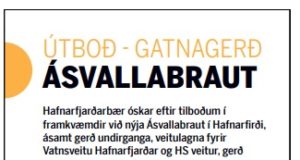 24.03.2020 Hafnarfjörður. Gatnagerð Ásvallabraut