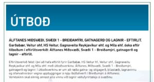 22.03.2020 Áltanes miðsvæði svæði 1 – Breiðamýri, gatnagerð og lagnir – eftirlit