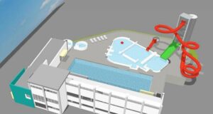 18.08.2025 Forsmíðaðar vatnsrennibrautir og turn fyrir Sundlaug Sauðárkróks