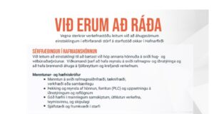 VHE óskar eftir að ráða starfsmenn