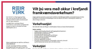 Reir Verk ehf. Vilt þú vera með okkur í krefjandi framkvæmdaverkefnum?