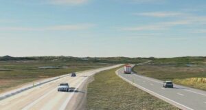 Verktakar börðust hart um að fá að breikka Lögbergsbrekku