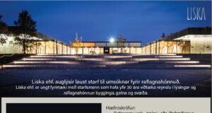 31.07.2021 Laust starf til umsóknar fyrir raflagnahönnuð
