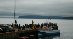 09.09.2021 Drangsnes, grjótvörn við höfnina 2021