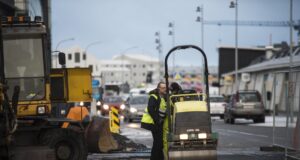 Borgin tapaði á malbikinu