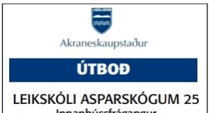 08.10.2021 Akraneskaupstaður. Leikskóli Asparskógum 25 – Innanhússfrágangur