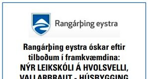 22.09.2021 Rangárþing eystra. Nýr Leikskóli á Hvolsvelli – Vallarbraut