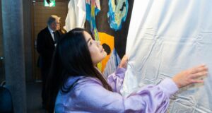 Gamli tíminn mætti þeim nýja við nýja viðbyggingu Gamla garðs