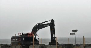 Framkvæmdir við skólpdælistöð við Norðurströnd á Seltjarnarnesi