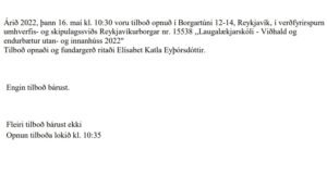Opnun verðfyrirsp. Laugalækjarskóli – Viðhald og endurbætur utan og innanhúss 2022