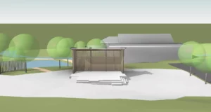 08.06.2022 Mosfellsbær. Útisvið við Álafossveg