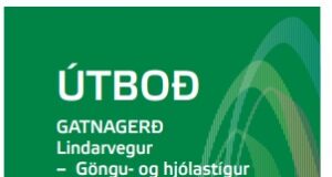 25.05.2022 Kópavogur. Gatnagerð Lindarvegur – Göngu- og hjólastígur