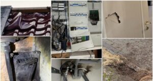 Myndir: Ótrúlegt tjón blasir við eftir eldingar