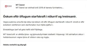 Óskum eftir öflugum starfskraft í niðurrif og hreinsanir