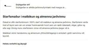 13.03.2025 Starfsmaður í malbikun og almenna jarðvinnu