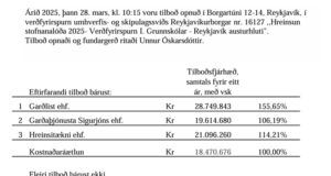 Opnun útboðs: Hreinsun stofnanalóða 2025 – Verðfyrirspurn 1. Grunnskólar – Reykjavík austurhluti