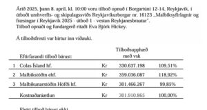 Opnun útboðs: Malbiksyfirlagnir og fræsingar í Reykjavík 2025 – útboð 1 – vestan Reykjanesbrautar