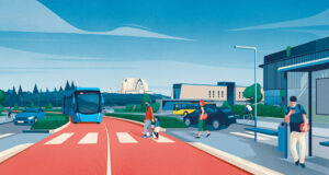 Frumdrög Borgarlínu um Hamraborg komin í útboð