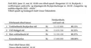 Opnun útboðs: Gangstétta og malbiksviðgerðir 2025 – Eftirlit