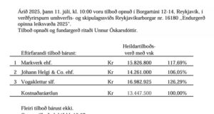 Opnun útboðs: Endurgerð opinna leikssvæða 2025