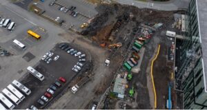 Jarðvinna vegna endurgerðar Fífilsgötu við Nýjan Landspítala