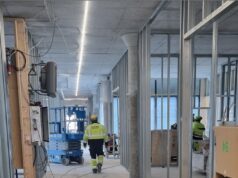 Framkvæmdir við frágang innanhúss í meðferðarkjarna