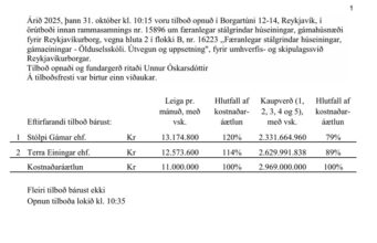 Opnun útboðs: Færanlegar stálgrindar húseiningar, gámaeiningar – Ölduselsskóli. Útvegun og uppsetning