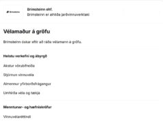 Brimsteinn óskar eftir að ráða vélamann á gröfu