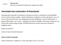 03.01.2026 Verkstæðis eða suðumaður til Grænlands