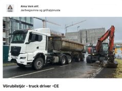 Óskum eftir vönum bílstjóra á vörubíl til starfa hjá Alma Verk ehf.