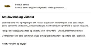 18.01.2026 Smíðavinna og viðhald