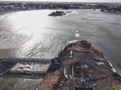 Ný Ölfusárbrú á áætlun og farin að taka á sig mynd