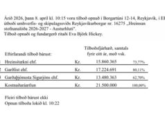 Opnun útboðs: Hreinsun stofnanalóða 2026-2027 – Austur. EES