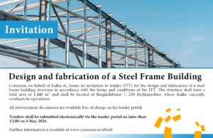 04.05.2026 Kalka óskar eftir tilboðum í hönnun og smíði stálgrindarhúss