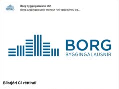 13.06.2026 Borg Byggingalausnir ehf. óskar eftir bílstjóra með C1 réttindi Borg Byggingalausnir ehf. óskar eftir bílstjóra með C1 réttindi
