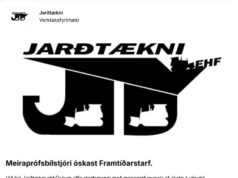 08.06.2026 Meiraprófsbílstjóri óskast til Jarðtækni ehf. Meiraprófsbílstjóri óskast til Jarðtækni ehf